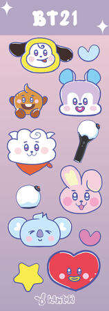 Mini Plantilla BT21 4.5 x 13 cm $20