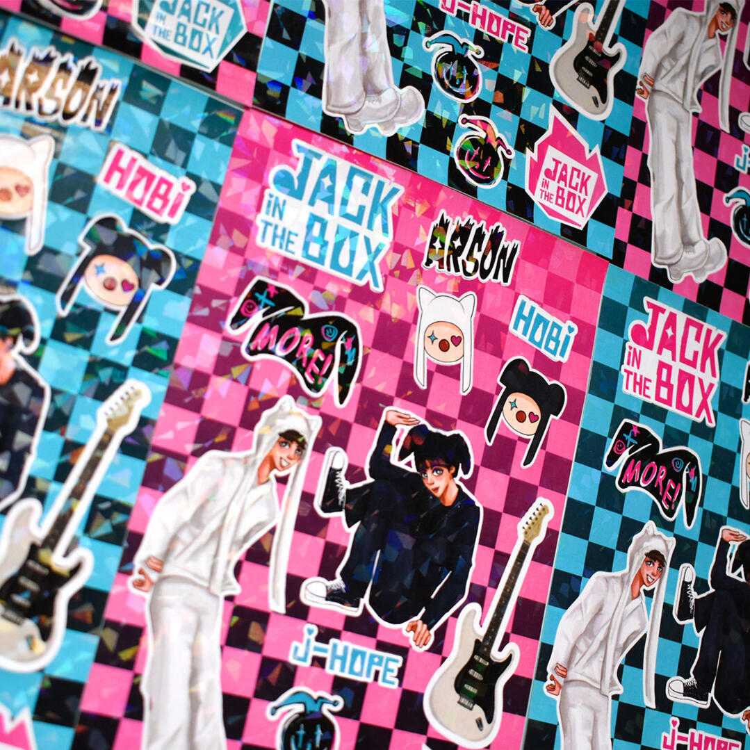 Jack in the Box Plantilla de Stickers